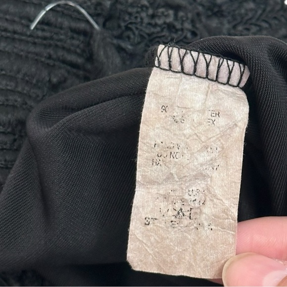 Lapis Black Velour Pull On Palazzo Pants - Size Large - Picture 4 of 5